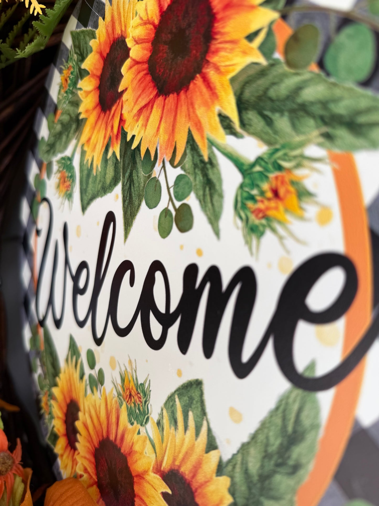 Fall Sunflower Welcome Wreath