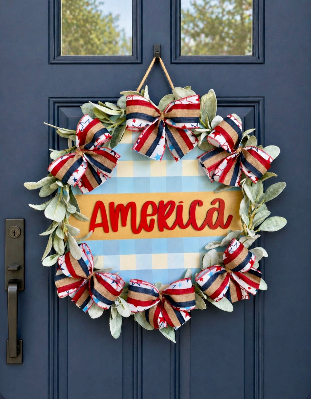 Gingham America Door Hanger