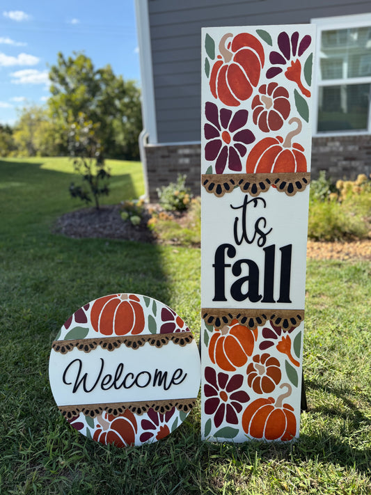 Welcome - It’s Fall Porch Set