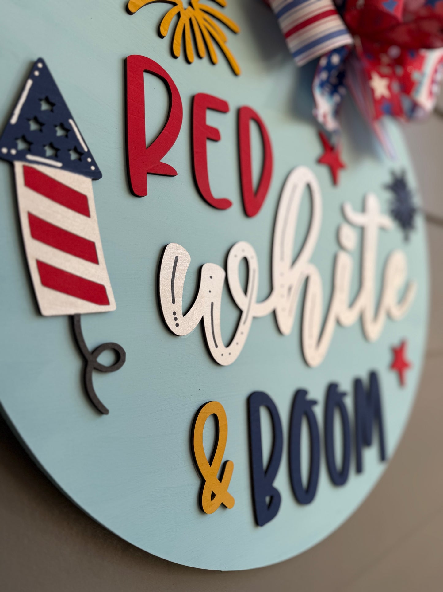 Red White & Boom - Light Blue