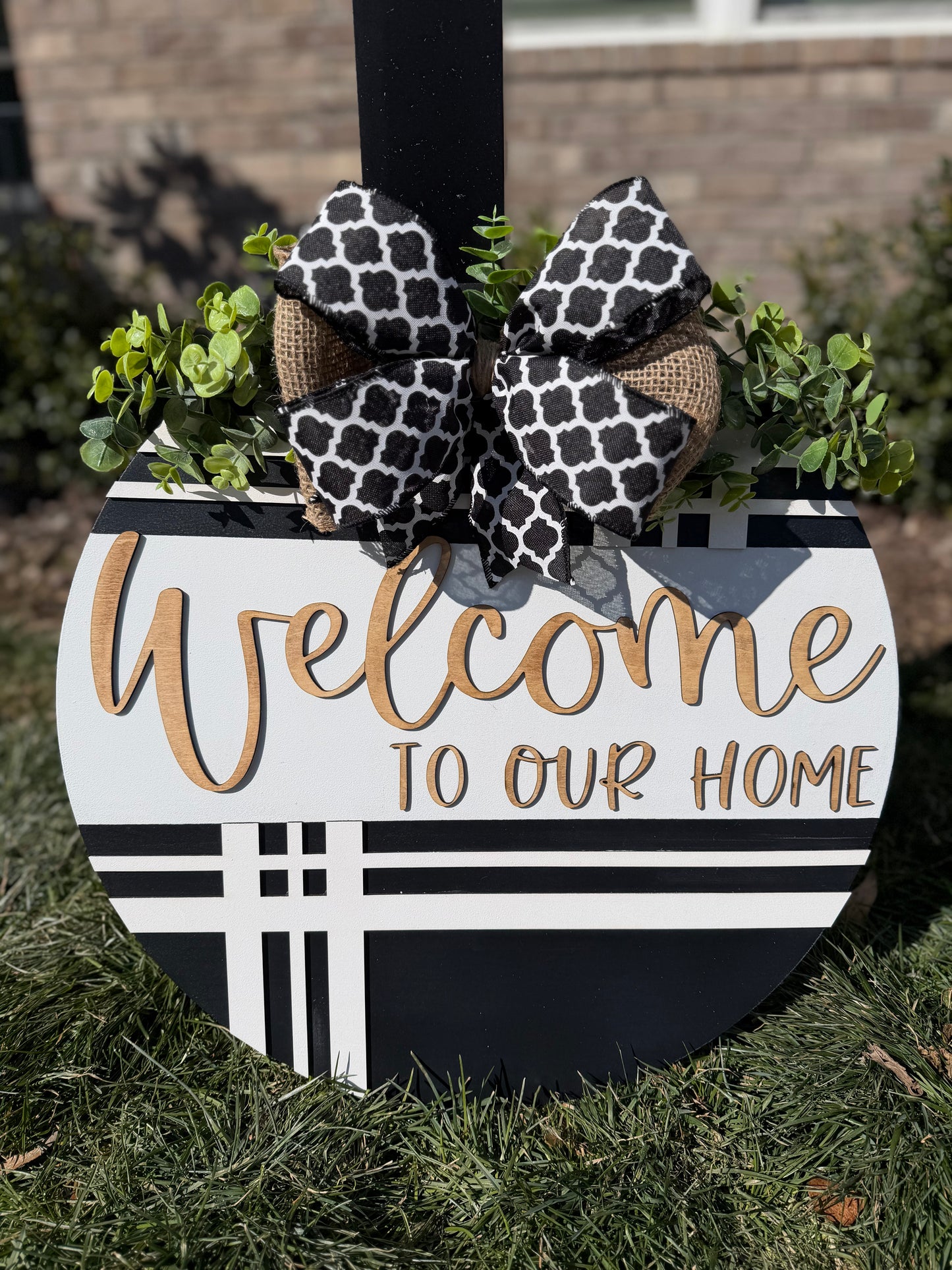 Welcome to our Home - Black/White