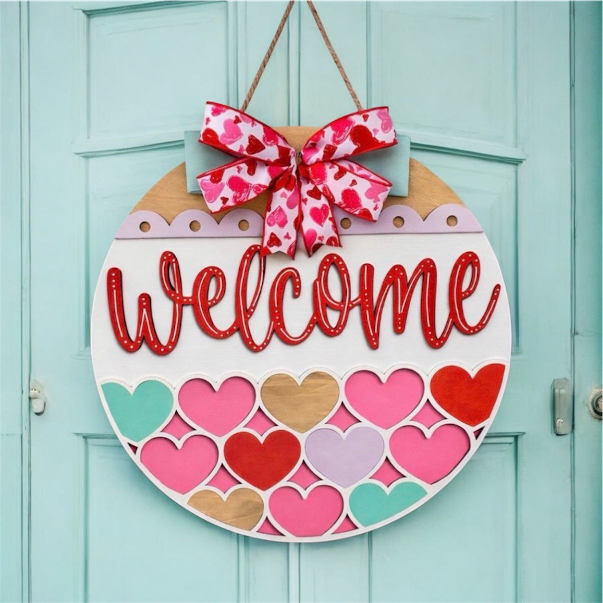 Welcome Candy Hearts - Valentines Day Door Hanger