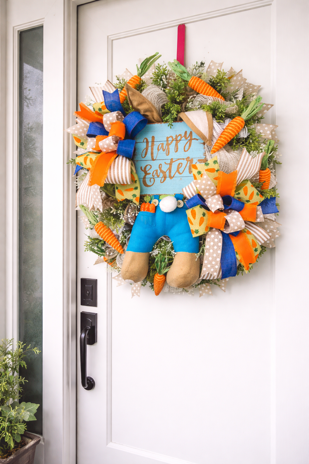 Happy Easter Wreath- Carrots & Bunny Butt