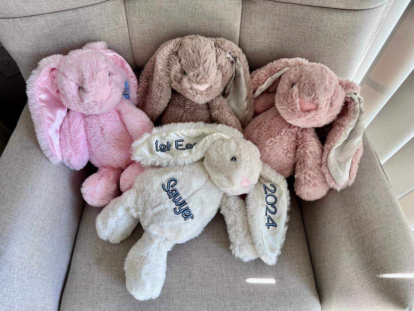 Baby Plush Customizable Bunny - Rattle