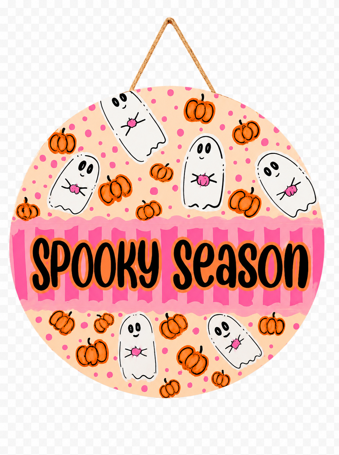 Spooky Season Halloween Door Hanger (Hand Painted)