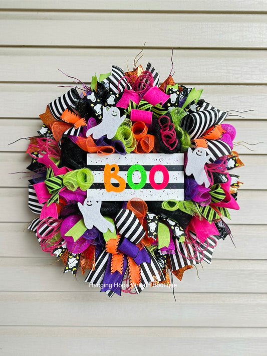 Hey Boo Wreath