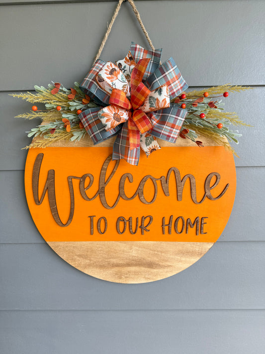 Fall Door Hanger - Welcome to Our Home