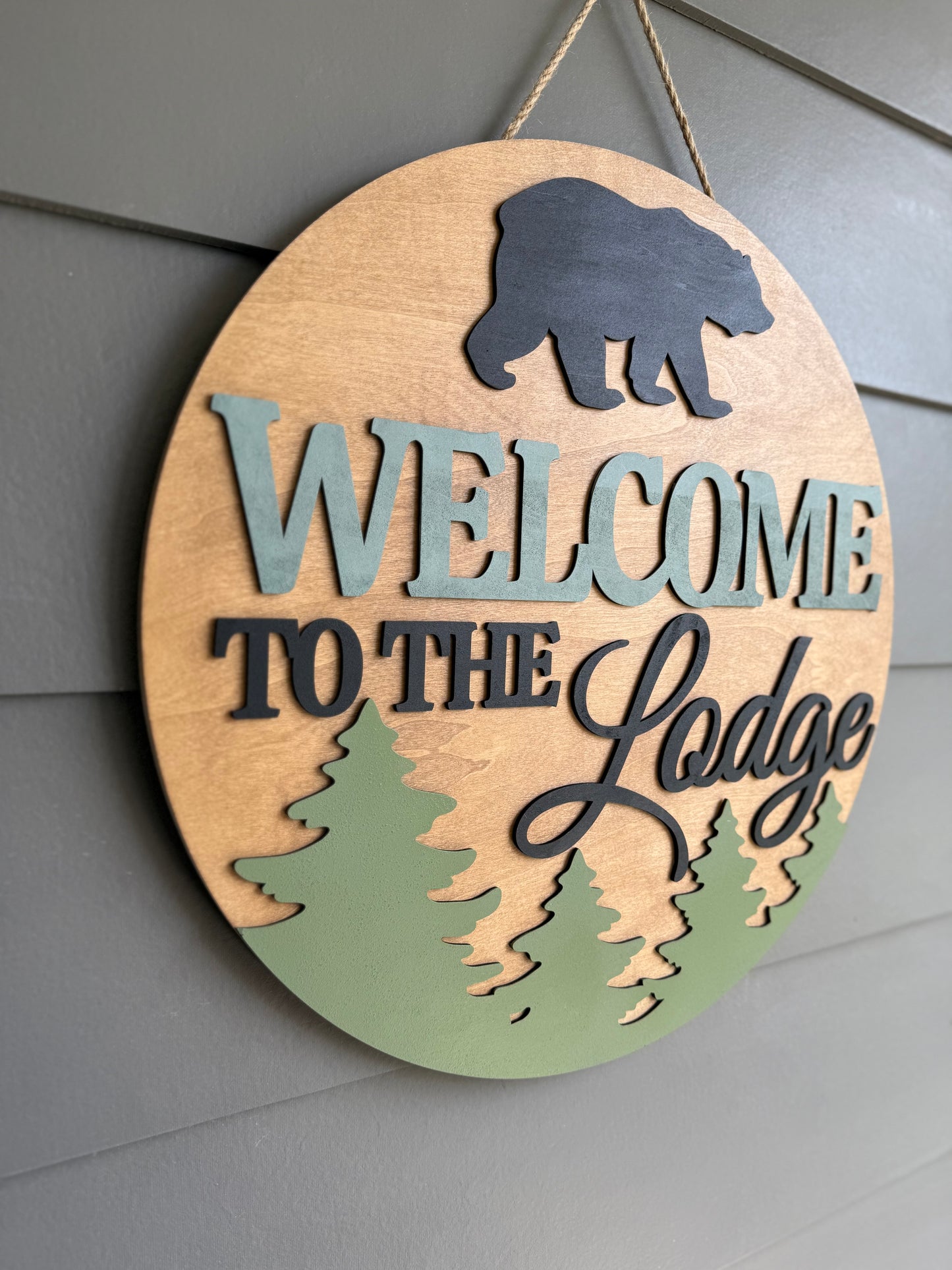 Welcome To The Lodge Door Hanger