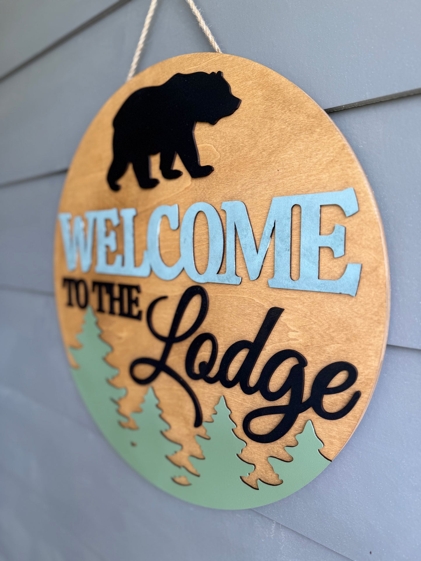 Welcome To The Lodge Door Hanger