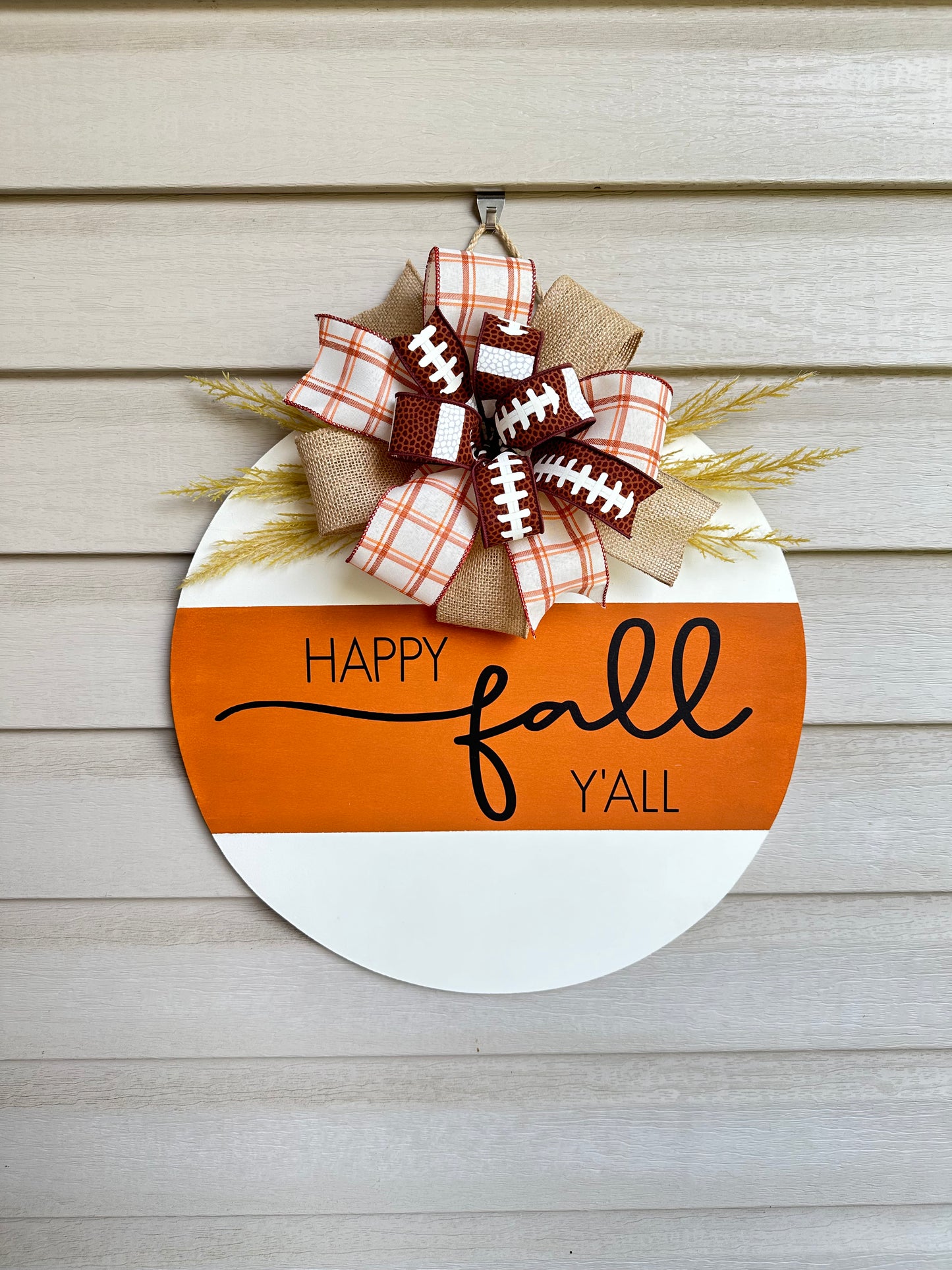 Happy Fall Y'all - Football Door Hanger